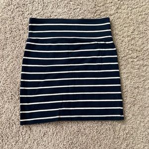 Forever 21 Medium blue and white stripped mini skirt